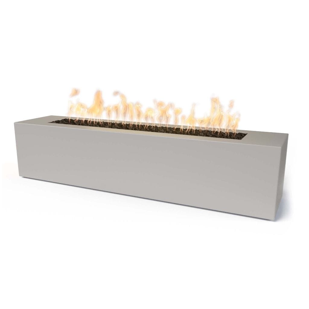 The Outdoor Plus 72" Carmen Powder Coated Steel Rectangle Fire Pit - 24" tall