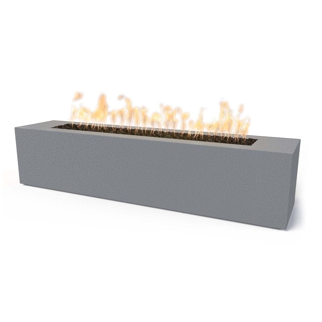The Outdoor Plus 72" Carmen Powder Coated Steel Rectangle Fire Pit - 24" tall