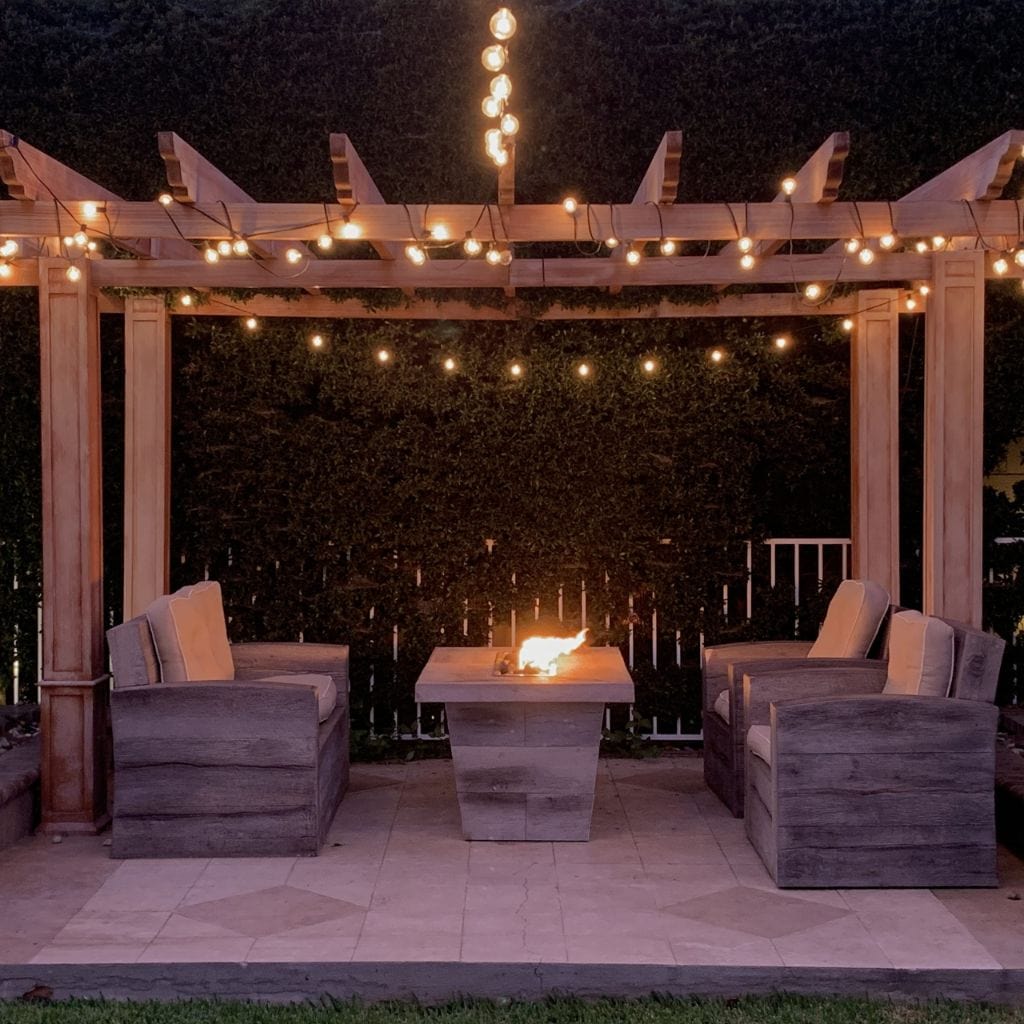 The Outdoor Plus 72" Carson GFRC Wood Grain Concrete Rectangle Gas Fire Pit - 24" tall