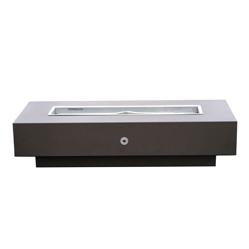 The Outdoor Plus 72" Coronado Powder Coated Steel Rectangle Fire Pit Table
