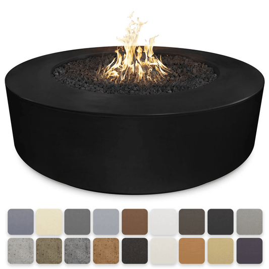 The Outdoor Plus 72" Florence GFRC Concrete Round Liquid Propane Fire Pit