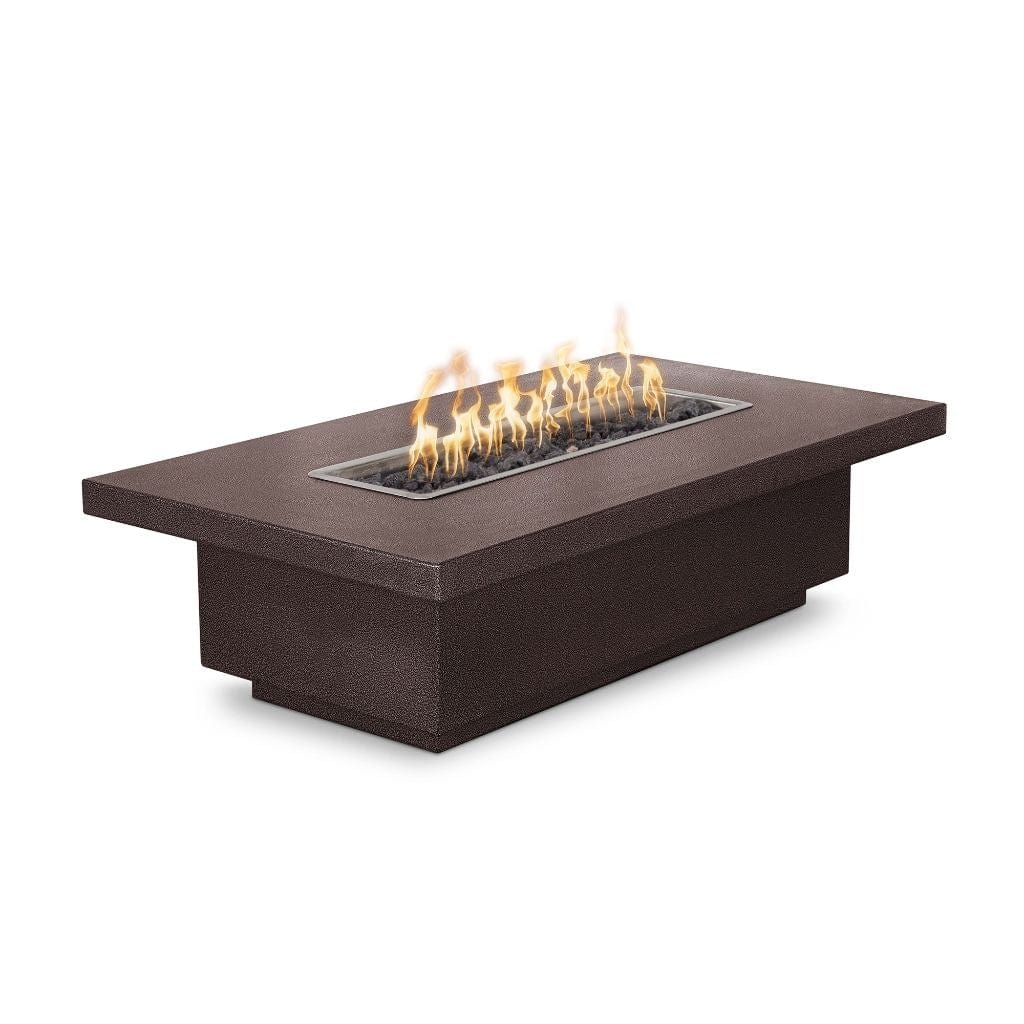 The Outdoor Plus 72" Fremont Powder Coated Steel Rectangle Fire Pit - 15" tall
