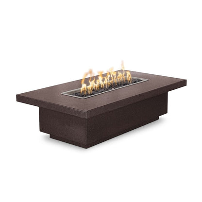 The Outdoor Plus 72" Fremont Powder Coated Steel Rectangle Fire Pit - 15" tall