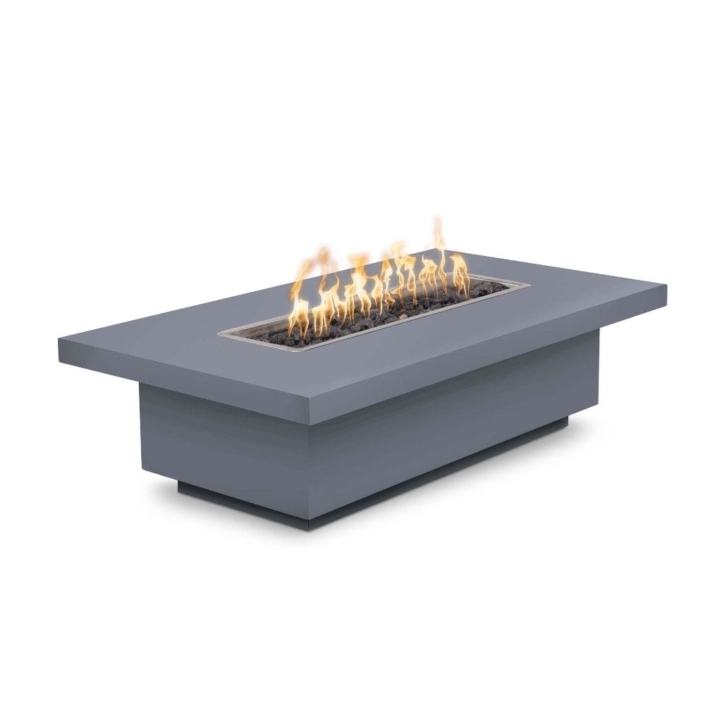 The Outdoor Plus 72" Fremont Powder Coated Steel Rectangle Fire Pit - 15" tall