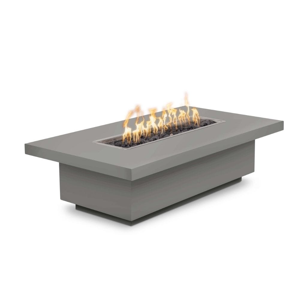 The Outdoor Plus 72" Fremont Powder Coated Steel Rectangle Fire Pit - 15" tall
