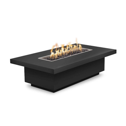 The Outdoor Plus 72" Fremont Powder Coated Steel Rectangle Fire Pit - 15" tall