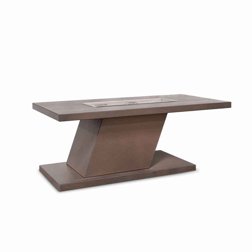 The Outdoor Plus 72" Imperial Powder Coated Steel Rectangle Fire Pit - 15" tall