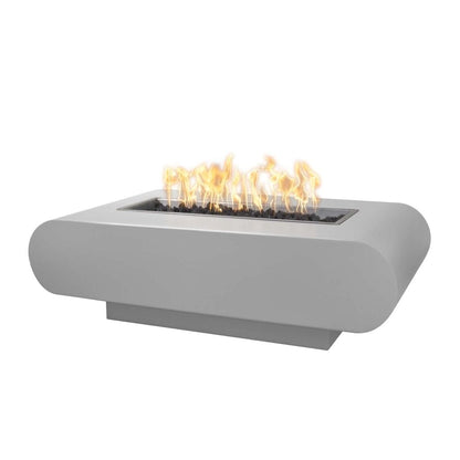 The Outdoor Plus 72" La Jolla Powder Coated Steel Rectangle Fire Pit Table