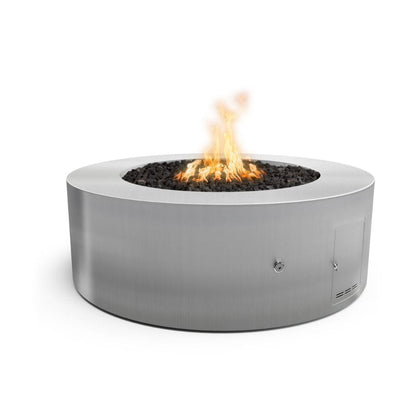 The Outdoor Plus 72" Unity Copper & Corten Steel & Stainless Steel Round Fire Pit - 18" Tall