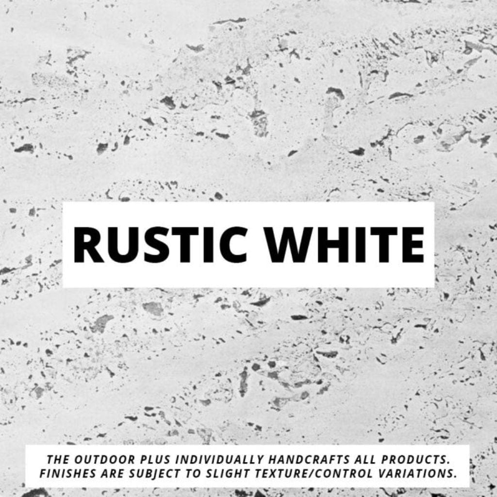 The Outdoor Plus 78" Alameda GFRC Metallic/Rustic Concrete Top Rectangle Natural Gas Fire Pit Table - 12V Electronic