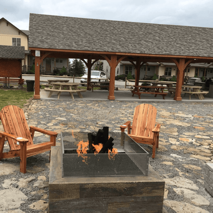 The Outdoor Plus 84" Catalina GFRC Wood Grain Concrete Rectangle Gas Fire Pit