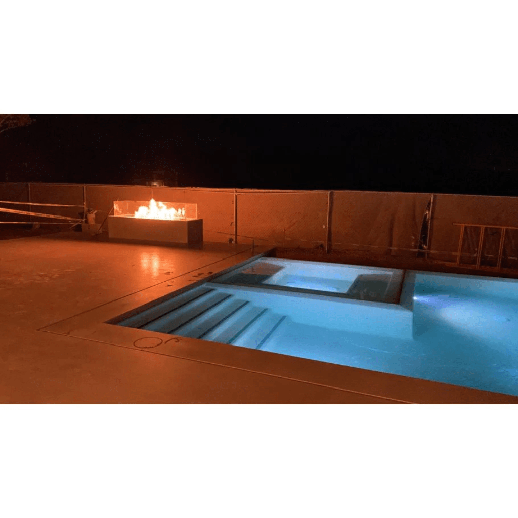 The Outdoor Plus 90" Cabo Linear GFRC Concrete Rectangle Liquid Propane Fire Pit