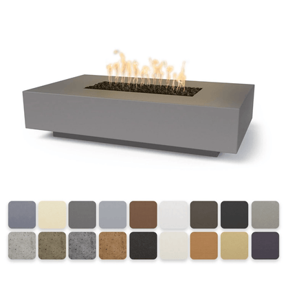 The Outdoor Plus 90" Cabo Linear GFRC Concrete Rectangle Liquid Propane Fire Pit