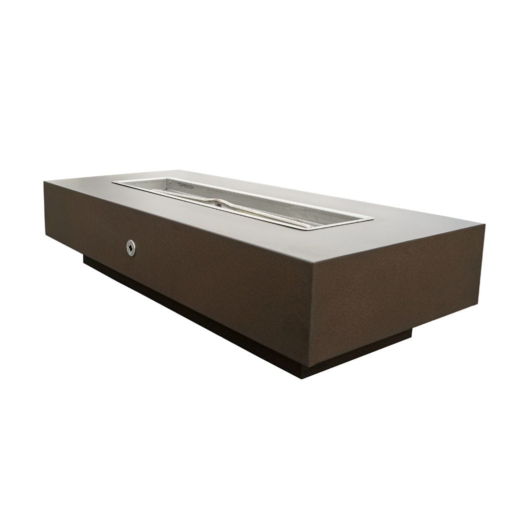 The Outdoor Plus 96" Coronado Powder Coated Steel Rectangle Fire Pit Table
