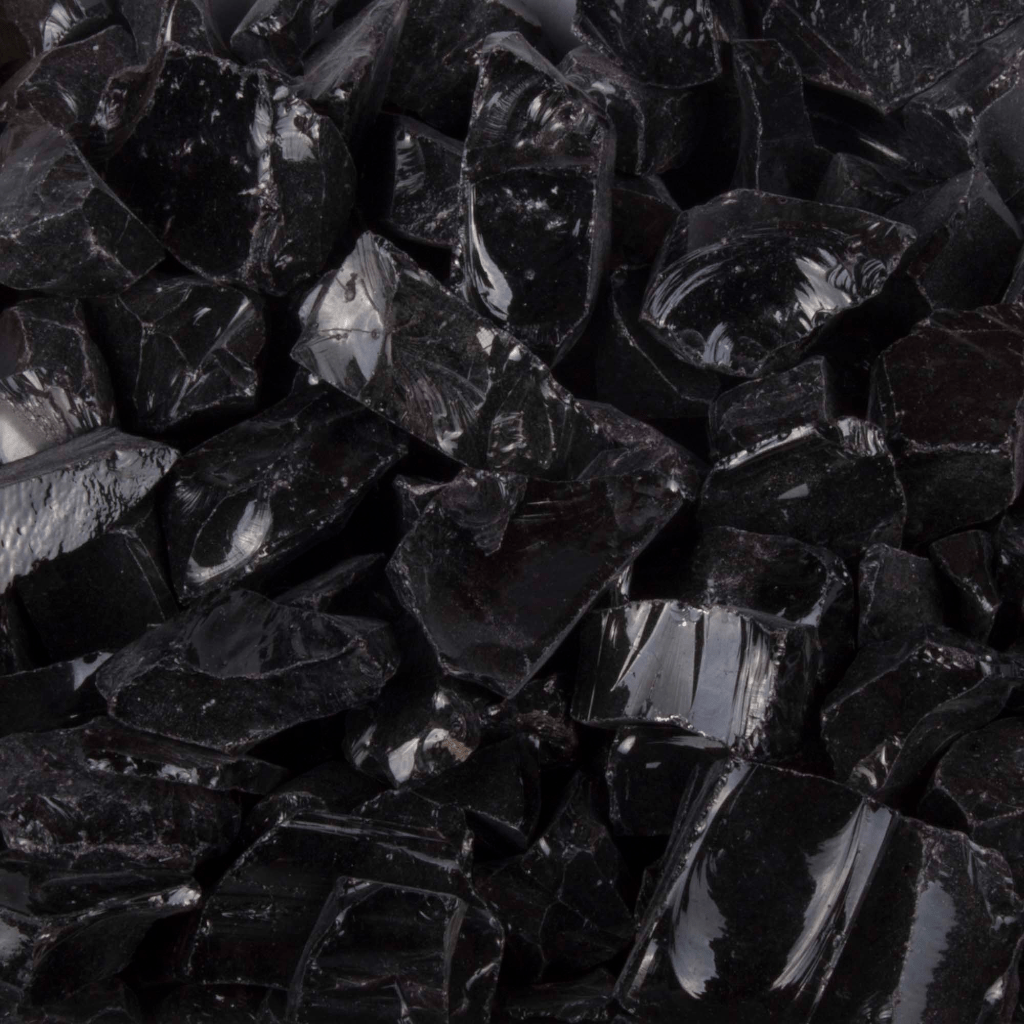 The Outdoor Plus 175 Lbs. Black Non-Reflective Fire Glass Media