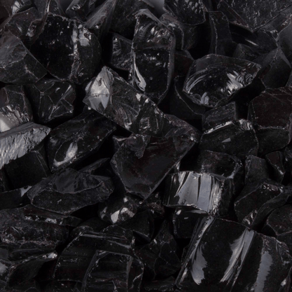 The Outdoor Plus 175 Lbs. Black Non-Reflective Fire Glass Media