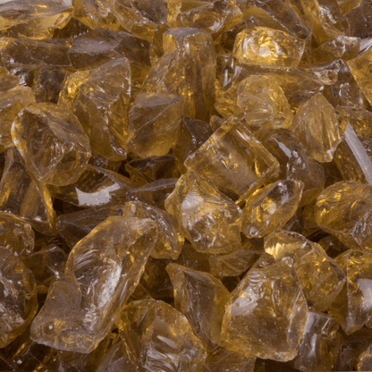 The Outdoor Plus 175 Lbs. Amber Non-Reflective Fire Glass Media