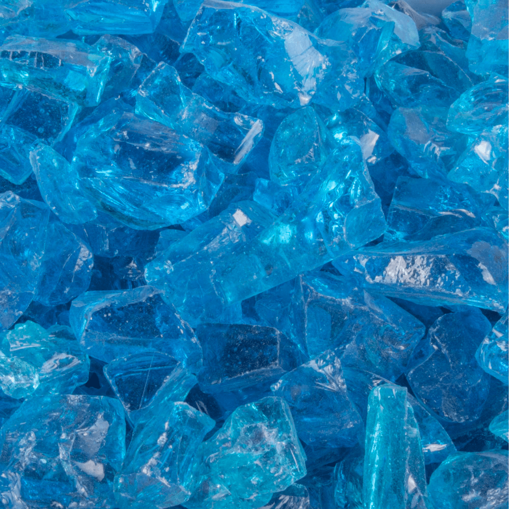 The Outdoor Plus 175 Lbs. Turquoise Non-Reflective Fire Glass Media