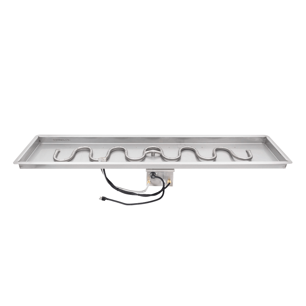 The Outdoor Plus Rectangular Drop In Pan With Stainless Steel Switchback Burner