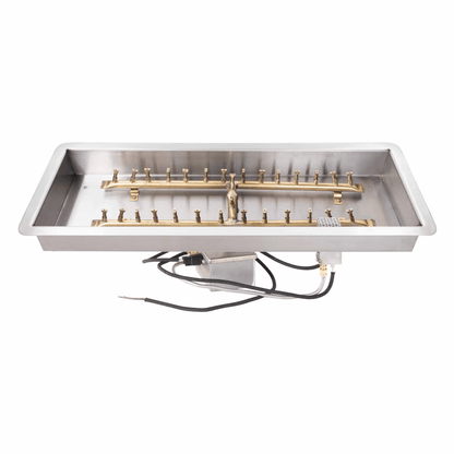 The Outdoor Plus Rectangular Drop-in Pan With Brass 'H' Bullet Burner