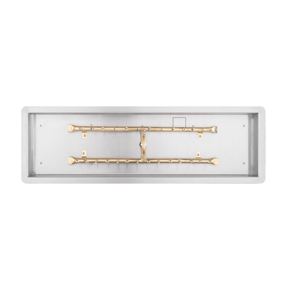 The Outdoor Plus Rectangular Drop-in Pan With Brass 'H' Bullet Burner