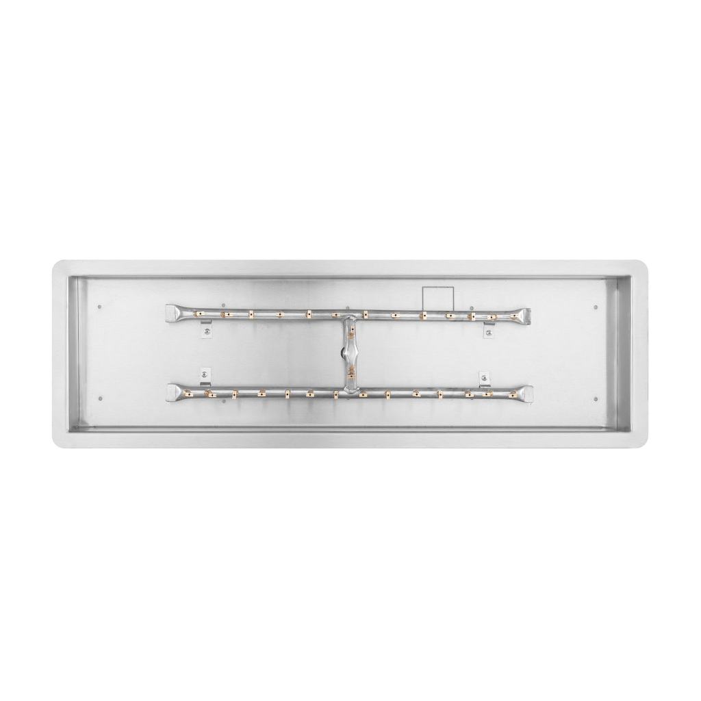 The Outdoor Plus Rectangular Drop-in Pan With Stainless Steel 'H' Bullet Burner