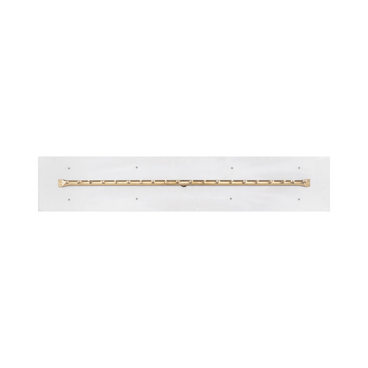 The Outdoor Plus Rectangular Flat Pan With Brass Linear Bullet Burner