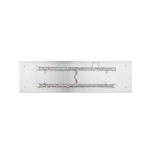 The Outdoor Plus Rectangular Flat Pan With Stainless Steel 'H' Bullet Burner