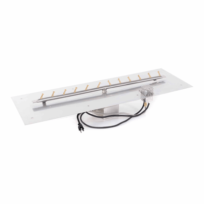 The Outdoor Plus Rectangular Flat Pan With Stainless Steel Linear Bullet Burner