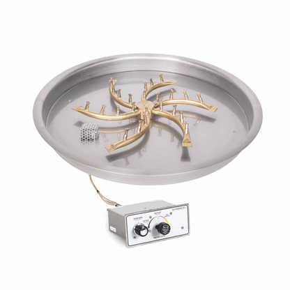 The Outdoor Plus Round Drop-in Pan With Brass Triple 'S' Bullet Burner