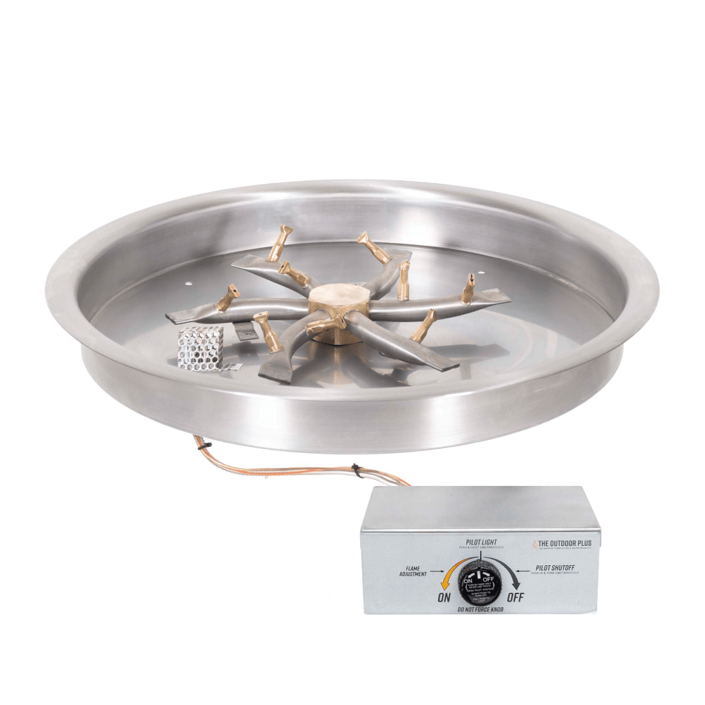 The Outdoor Plus Round Drop-in Pan With Stainless Steel Triple 'S' Bullet Burner