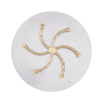 The Outdoor Plus Round Flat Pan With Brass Triple 'S' Bullet Burner