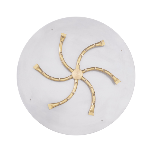 The Outdoor Plus Round Flat Pan With Brass Triple 'S' Bullet Burner