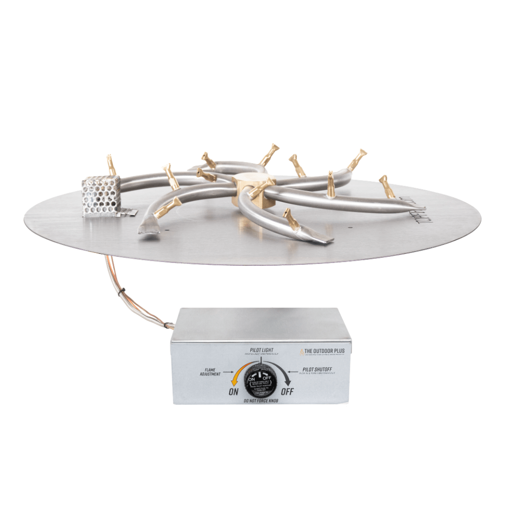 The Outdoor Plus Round Flat Pan With Stainless Steel Triple 'S' Bullet Burner