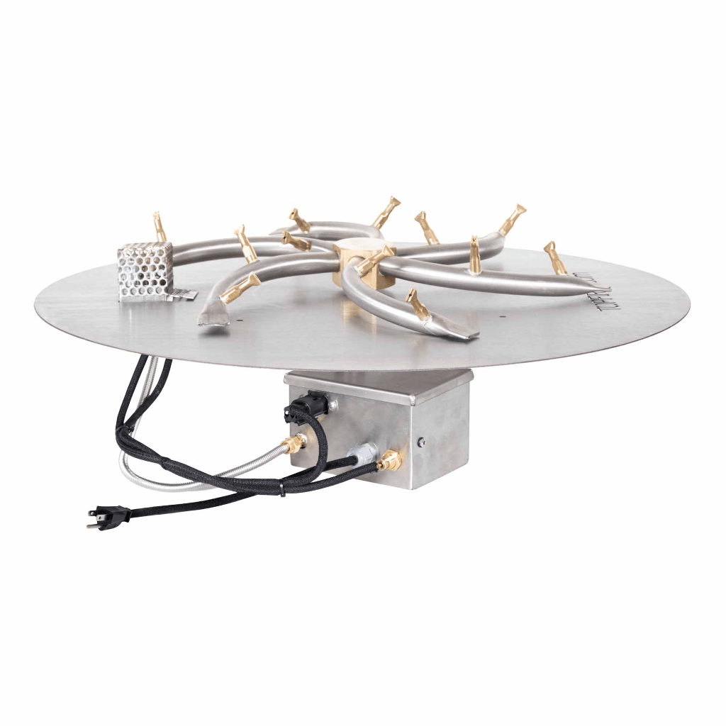 The Outdoor Plus Round Flat Pan With Stainless Steel Triple 'S' Bullet Burner