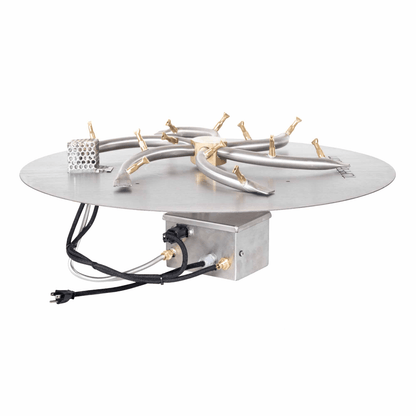 The Outdoor Plus Round Flat Pan With Stainless Steel Triple 'S' Bullet Burner