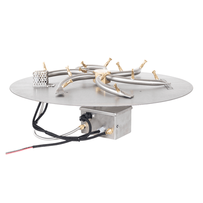 The Outdoor Plus Round Flat Pan With Stainless Steel Triple 'S' Bullet Burner