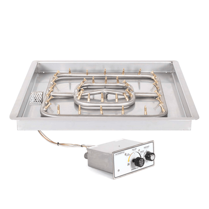 The Outdoor Plus Square Drop-in Pan With Stainless Steel Square Bullet Burner