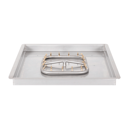 The Outdoor Plus Square Drop-in Pan With Stainless Steel Square Bullet Burner