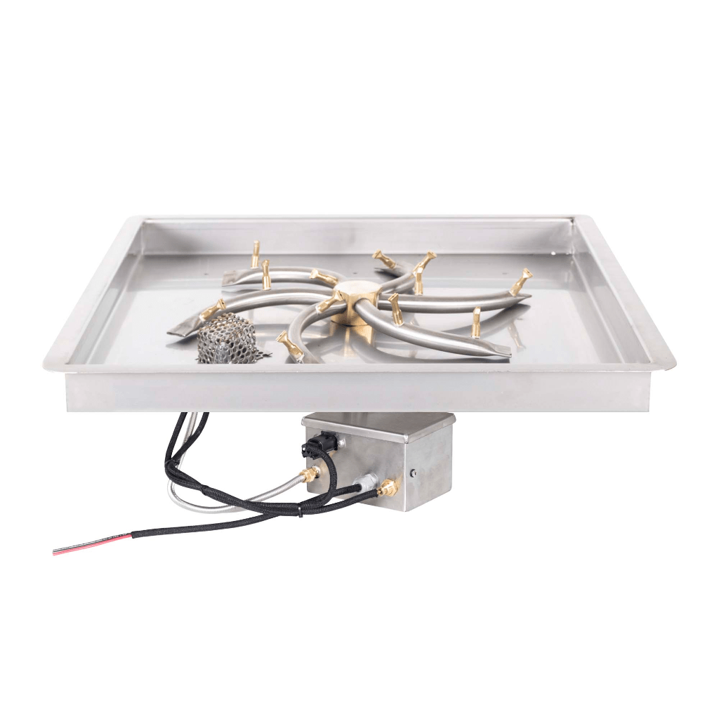 The Outdoor Plus Square Drop-in Pan With Stainless Steel Triple 'S' Bullet Burner