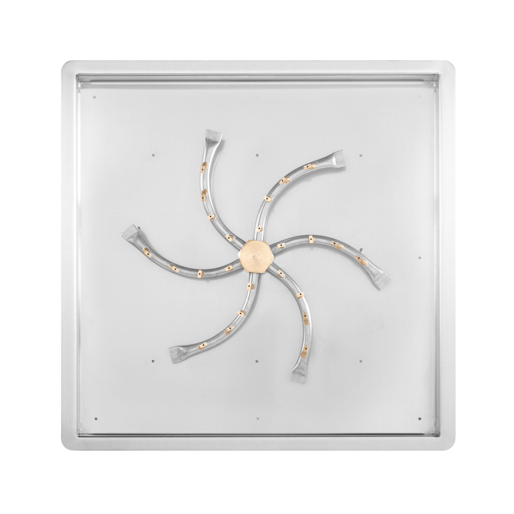 The Outdoor Plus Square Drop-in Pan With Stainless Steel Triple 'S' Bullet Burner