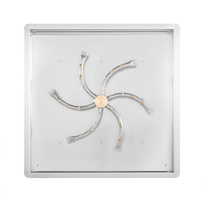 The Outdoor Plus Square Drop-in Pan With Stainless Steel Triple 'S' Bullet Burner