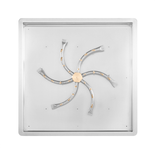 The Outdoor Plus Square Drop-in Pan With Stainless Steel Triple 'S' Bullet Burner