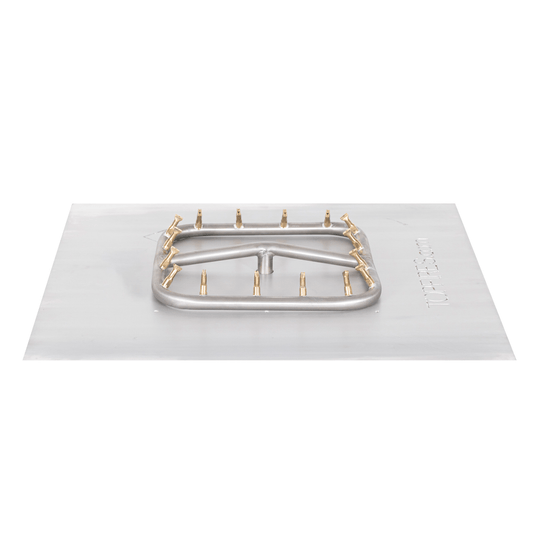 The Outdoor Plus Square Flat Pan With Stainless Steel Square Bullet Burner