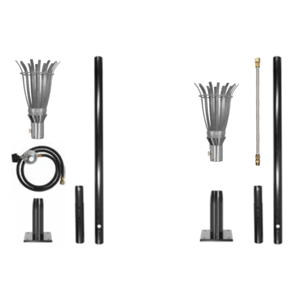 The Outdoor Plus Stainless Steel Original TOP Torch & Post Complete Kit