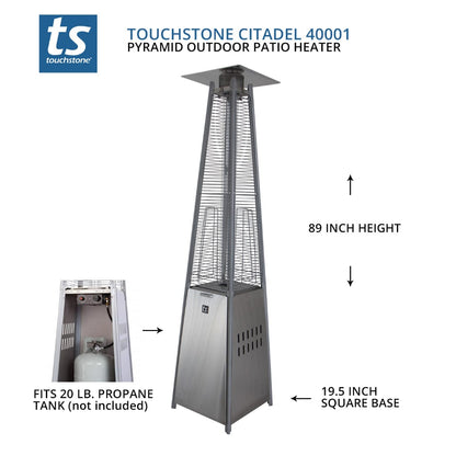 Touchstone 89" Citadel Pyramid Outdoor Propane Gas Patio Heater