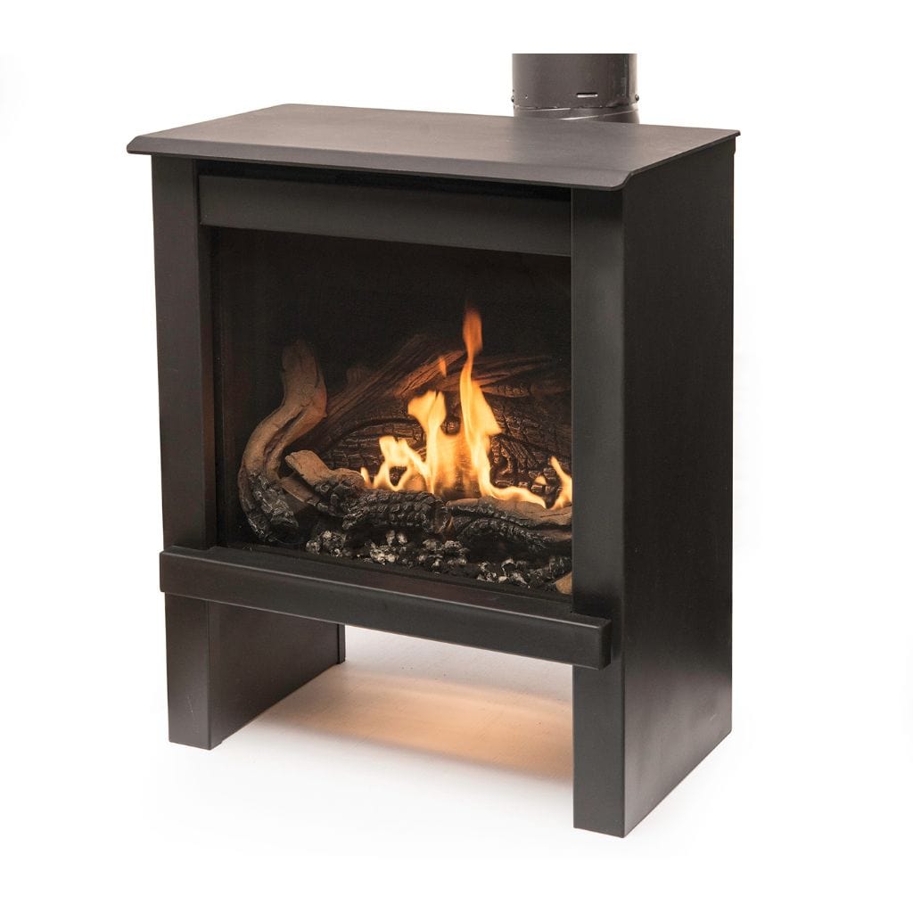 True North TN24 25" Black Direct Vent Free Standing Gas Stove