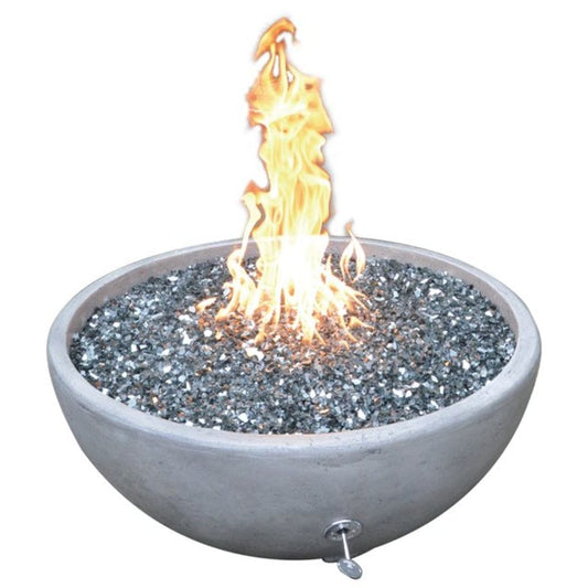 TrueFlame 30" Grey Adobe Series Glass Fiber Reinforced Concrete Gas Fire & Water Bowl