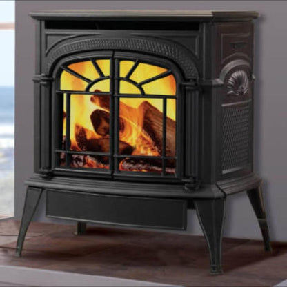 Vermont Castings Intrepid 21" Bordeaux Enamel Direct Vent Propane Gas Stove With IntelliFire Touch Ignition System