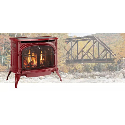 Vermont Castings Radiance 31" Majolica Brown Direct Vent Propane Gas Stove